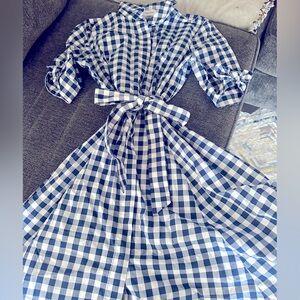 Calvin Klein - Blue and White Plaid Dress